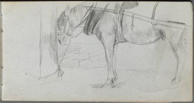 Schetsboek, pagina 06: Studie van een paard door Jean Louis Ernest Meissonier