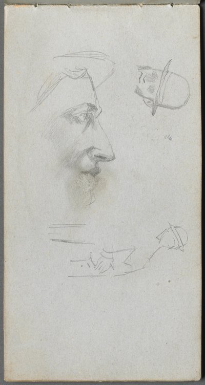Schetsboek, pagina 14: Figuren door Jean Louis Ernest Meissonier