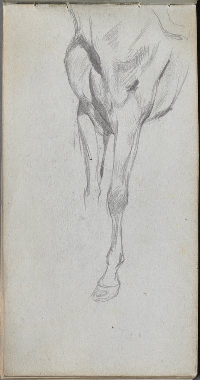 Schetsboek, pagina 48: Studie van een Paard door Jean Louis Ernest Meissonier