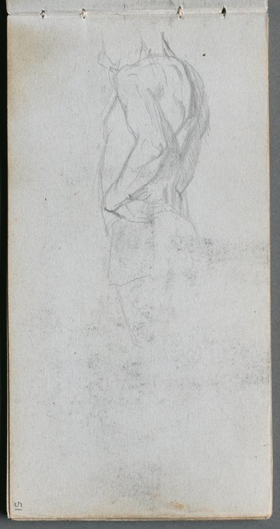 Schetsboek, pagina 51: Figuurstudie door Ernest Meissonier