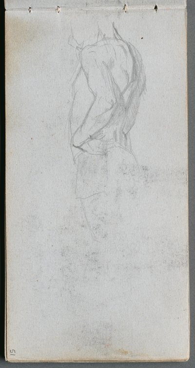 Schetsboek, pagina 51: Figurenstudie door Jean Louis Ernest Meissonier