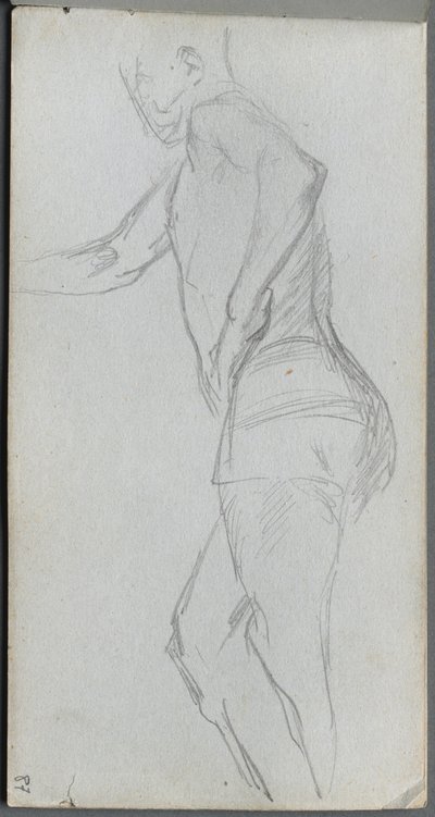 Schetsboek, pagina 87: Figurenstudie door Jean Louis Ernest Meissonier