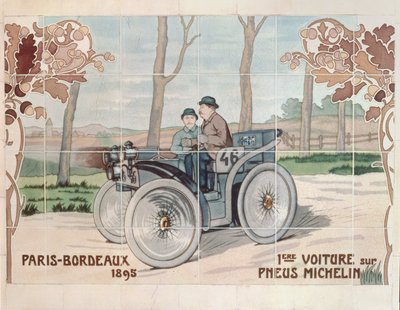 Edouard en Andre Michelin rijden in L