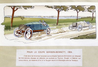 Racen: Gordon Bennett Cup in 1904 door Ernest Montaut