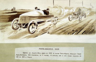 De Parijs-Madrid race door Ernest Montaut