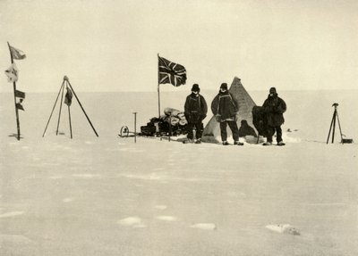 Het kerstkamp op het plateau, december 1908, 1909 door Ernest Shackleton