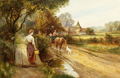 Een ontmoeting op de weg, c.1900 door Ernest Walbourn