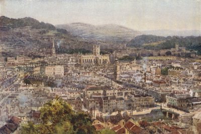 Bath vanaf Beechen Cliff door Ernest William Haslehust