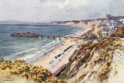 Bournemouth Pier en zand vanaf Eastcliff door Ernest William Haslehust