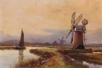 Drainagemolens op de Ant door Ernest William Haslehust