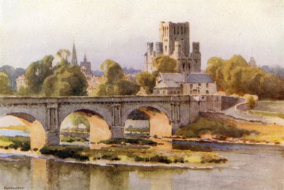 Kelso: De Rivier Tweed en Abdij Ruïnes door Ernest William Haslehust