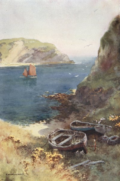 Lulworth Cove door Ernest William Haslehust