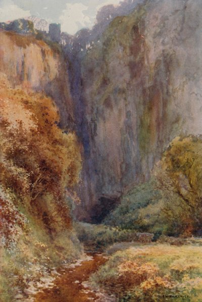 Peak Cavern Gorge, Castleton door Ernest William Haslehust