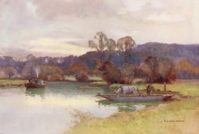 Rivier de Theems: Uitzicht op Nuneham Woods door Ernest William Haslehust
