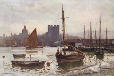 Rochester vanaf Strood door Ernest William Haslehust