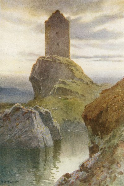 Smailholm Toren door Ernest William Haslehust
