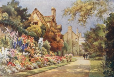 De Cottages, Worcester College Gardens door Ernest William Haslehust