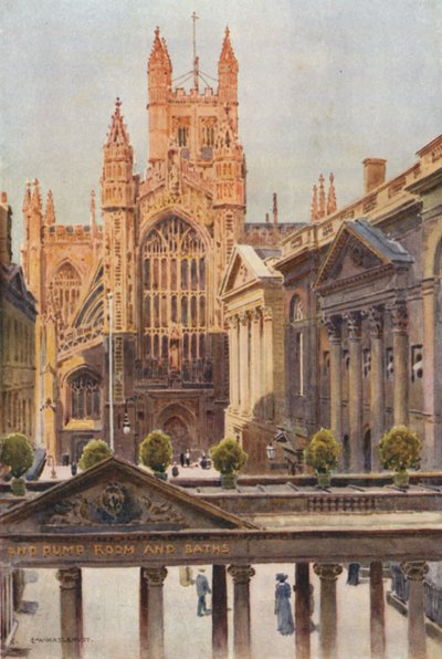 De Grote Pompzaal en Abdij, Bath door Ernest William Haslehust