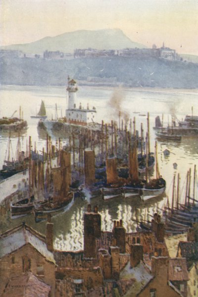 De Haven vanaf de Oude Stad door Ernest William Haslehust