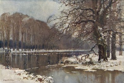 Het Lange Water in de Winter door Ernest William Haslehust