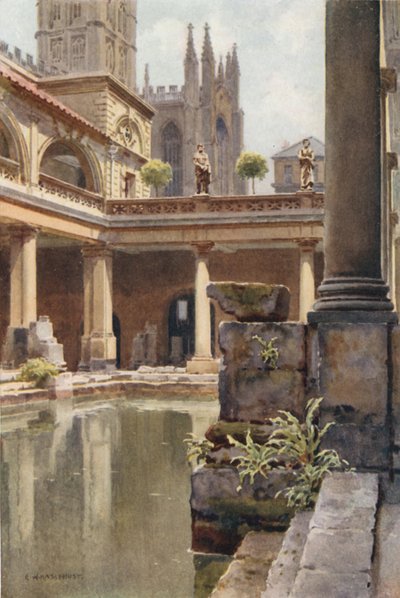 Het Romeinse Bad door Ernest William Haslehust
