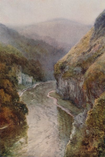 De Wye bij Cressbrook Dale door Ernest William Haslehust
