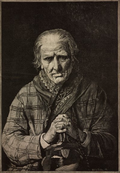 Winter, Galleria Pisani, gravure door Ernesto Mancastroppa naar schilderij van Professor E Grilli, uit L
