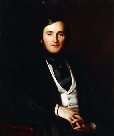 Portret van de componist Richard Wagner door Ernst August Becker
