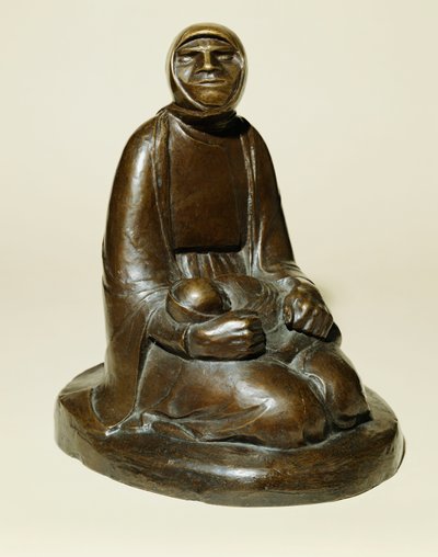 Bedelares met een Kind (Blinde Bedelares met een Kind), bedacht in 1907 en gegoten in 1930 door Ernst Barlach