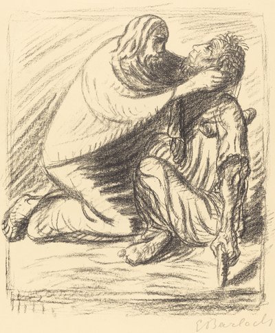 Zalig zijn de barmhartigen, gepubliceerd 1916 door Ernst Barlach