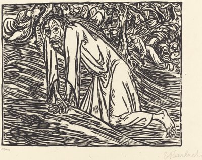 Christus in Gethsemane door Ernst Barlach