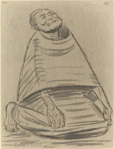 Knielende man door Ernst Barlach