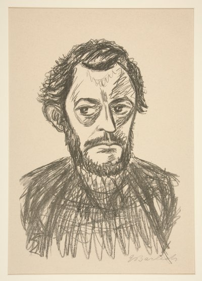 Zelfportret III door Ernst Barlach