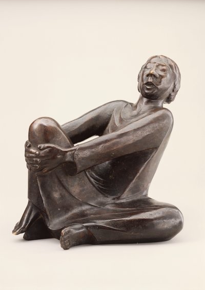 De Zingende Man, bedacht in 1928 en gegoten in 1930 (brons met donkerbruine patina) door Ernst Barlach