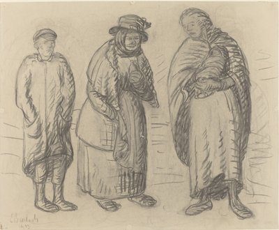 Drie figuren door Ernst Barlach