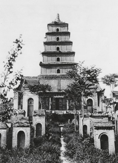 Sianfu, Ta yen ta, Shensi, Grote Wilde Gans Pagode door Ernst Boerschmann