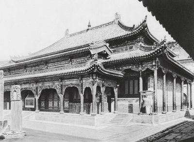 Wu tai shan, Hien tung sze, Shansi, Grote Gebedshal door Ernst Boerschmann