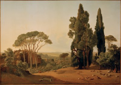 De Villa Hadriana bij Tivoli door Ernst Christian Frederik Petzholdt
