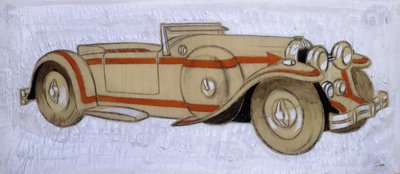 Een illustratie van een 1924 Delage met carrosserie door Letourneur et Marchand door Ernst Deutsch Dryden