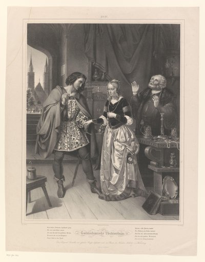 Man vraagt de hand van een vrouw door Ernst Friedrich Oldermann