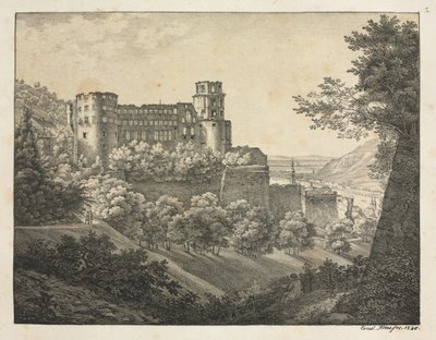 Zes uitzichten van het kasteel van Heidelberg: Naar het noordoosten door Ernst Fries
