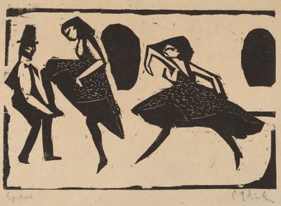 Acrobatische dans, 1911 door Ernst Ludwig Kirchner