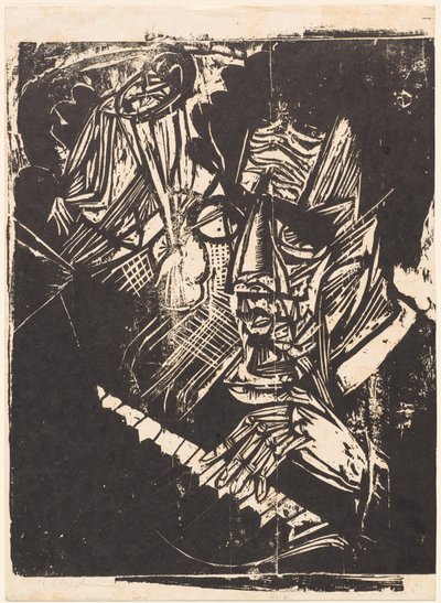 Componist Klemperer, 1916 door Ernst Ludwig Kirchner