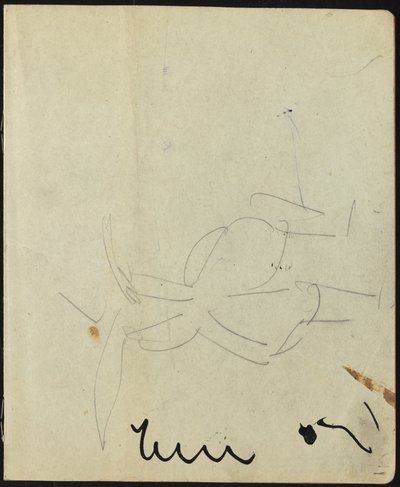 Dansers en artiesten Pagina uit een schetsboek door Ernst Ludwig Kirchner