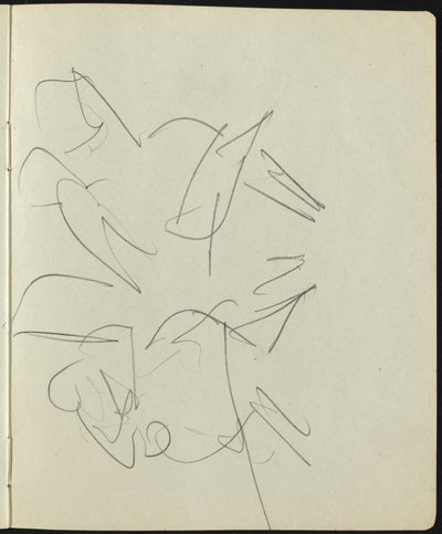 Dansers en Uitvoerders Pagina uit een Schetsboek, ca. 1911 door Ernst Ludwig Kirchner