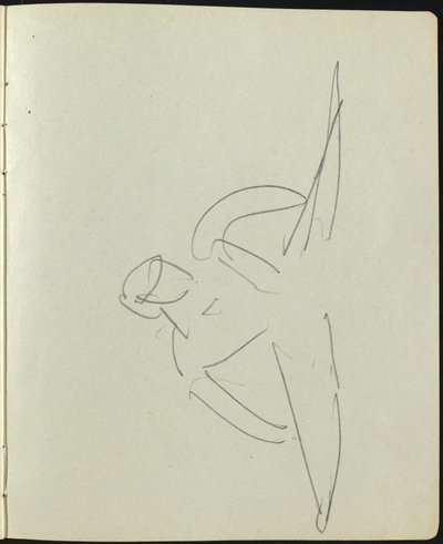 Dansers en artiesten, pagina uit een schetsboek, ca. 1911 door Ernst Ludwig Kirchner