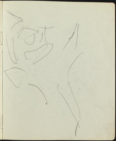 Dansers en artiesten, pagina uit een schetsboek, ca. 1911 door Ernst Ludwig Kirchner