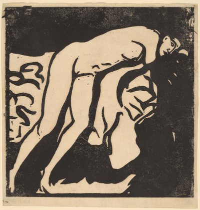 Naakt meisje door Ernst Ludwig Kirchner