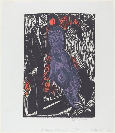 Peter Schlemihls wonderbaarlijke geschiedenis: De verkoop van de schaduw van Peter Schlemihl, 1915 door Ernst Ludwig Kirchner