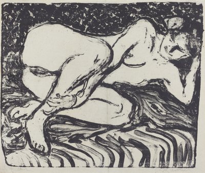 Liggend naakt door Ernst Ludwig Kirchner